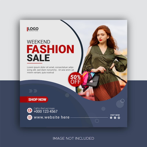 Fashion sale new collection social media post and wcb banner template