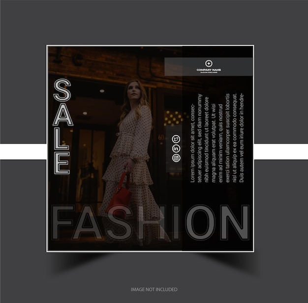 Fashion sale post design template