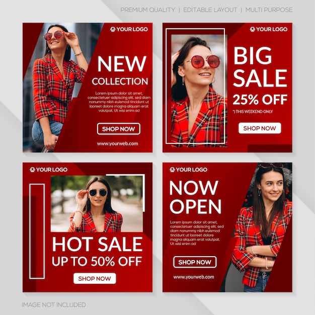 Vector fashion sale post template