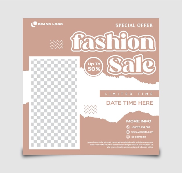 Vector fashion sale poster template