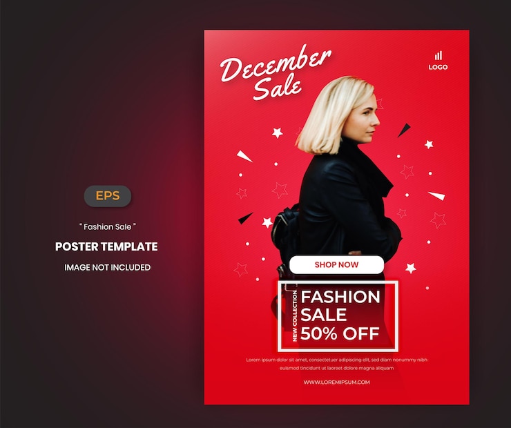 Fashion sale poster template