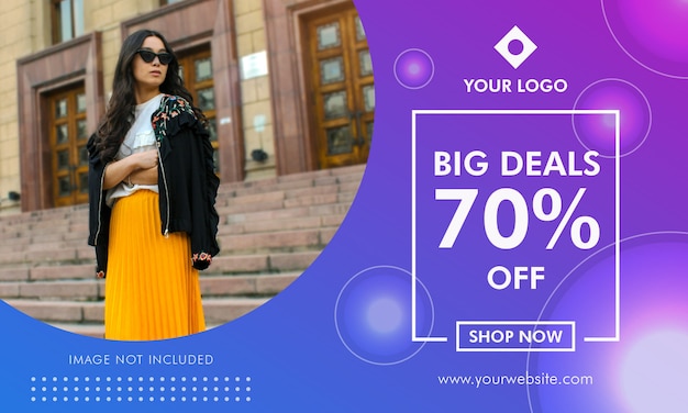 Fashion sale promotion banner template