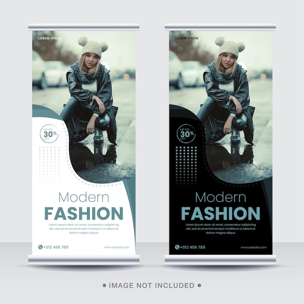 Rollup di vendita di moda o x banner o post sui social media