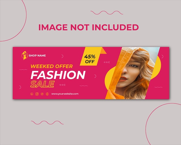 Banner di social media di vendita di moda o modello di design