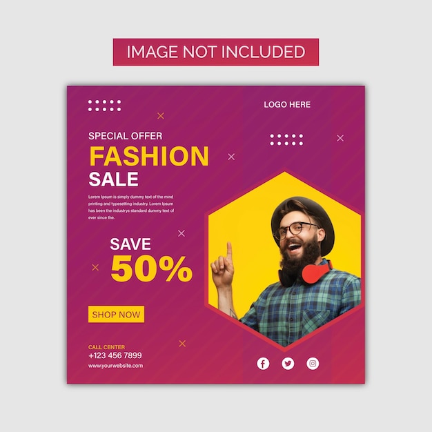 Fashion Sale Social Media Banner Design