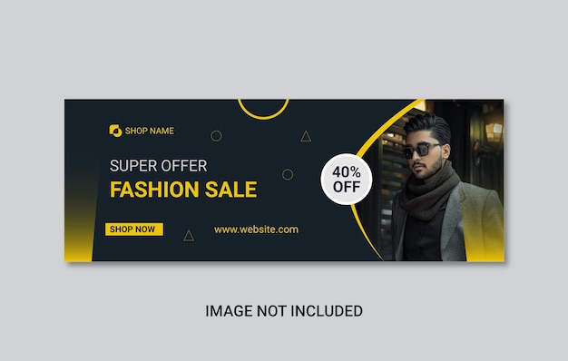 Fashion sale social media banner or facebook template