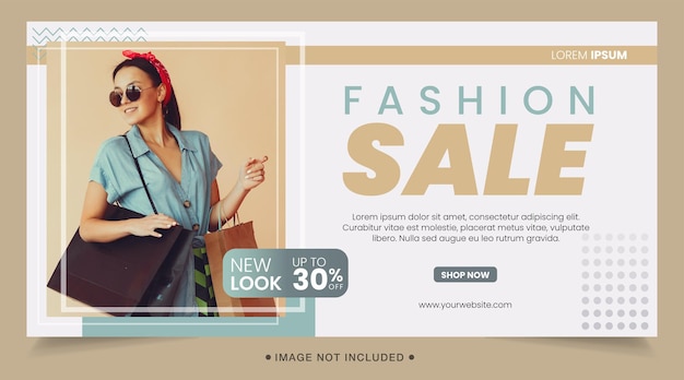 Vector fashion sale social media banner or flayer