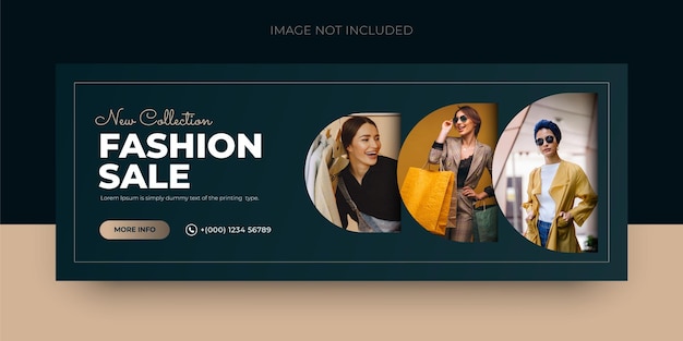 Fashion sale social media banner or social media template