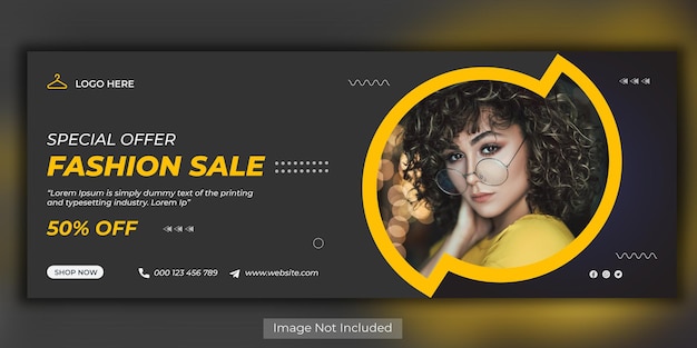 Fashion sale social media banner or social media web template