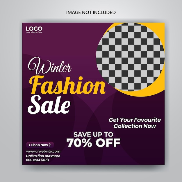 Fashion sale social media banner template