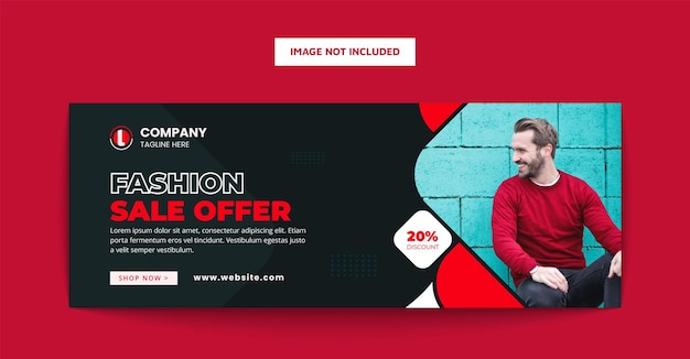 Fashion sale social media banner template