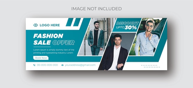 Fashion sale social media banner template