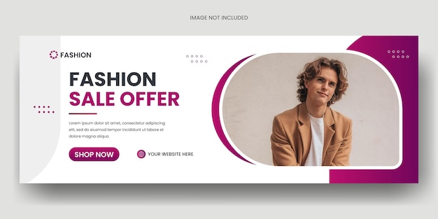 Banner di social media di vendita di moda e modello di banner web