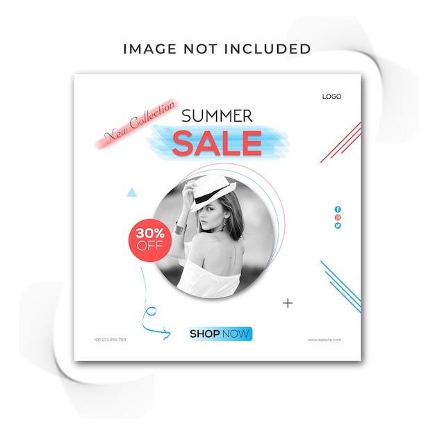 Vector fashion sale social media design