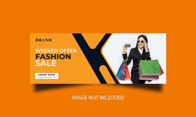 Fashion sale social media and facebook cover banner template