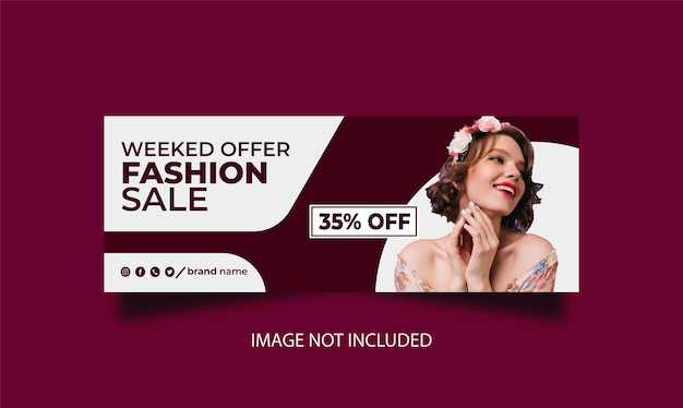 Fashion sale social media and facebook cover banner template