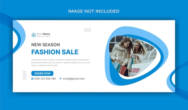 Fashion sale social media facebook cover banner template