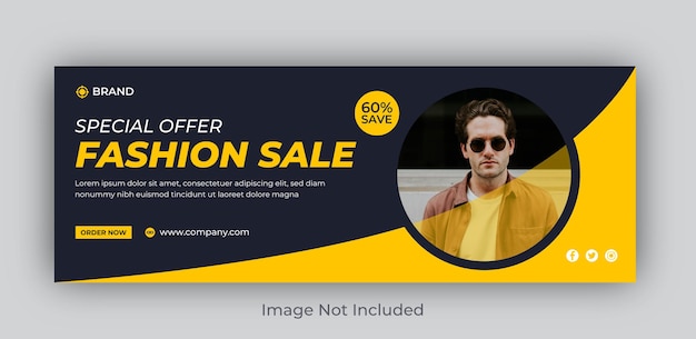 Fashion sale social media facebook cover or shopping web banner post template