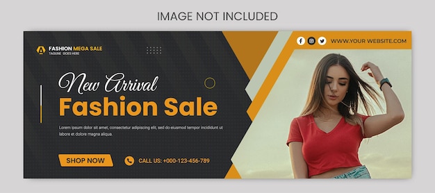 Fashion sale social media facebook cover template