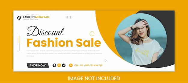 Fashion sale social media facebook cover template