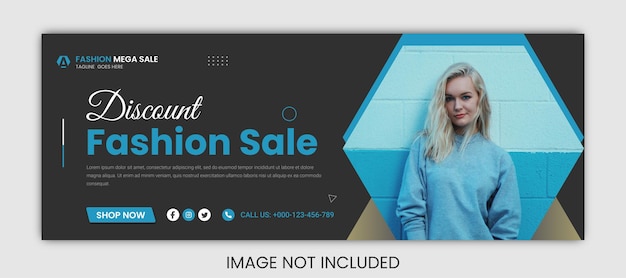 Vector fashion sale social media facebook cover template