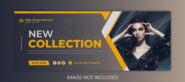 Fashion sale social media facebook cover template