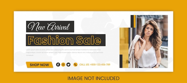 Fashion sale social media facebook cover template