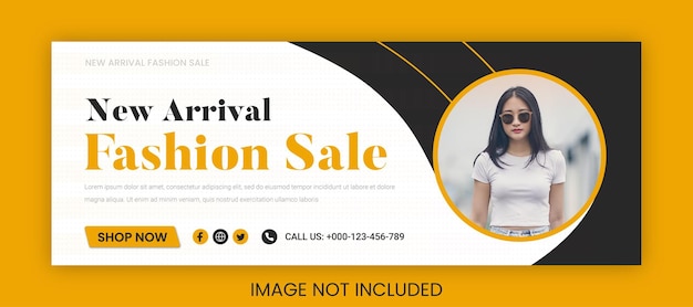 Fashion sale social media facebook cover template