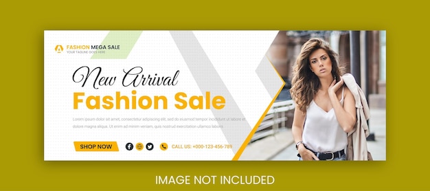 Fashion sale social media facebook cover template