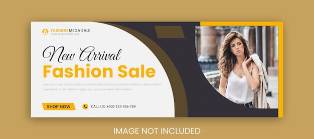 Fashion sale social media facebook cover template