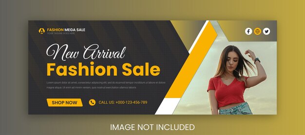 Fashion sale social media facebook cover template