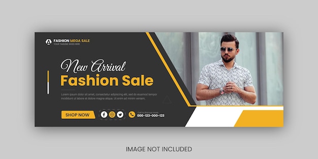 Fashion sale social media facebook cover template