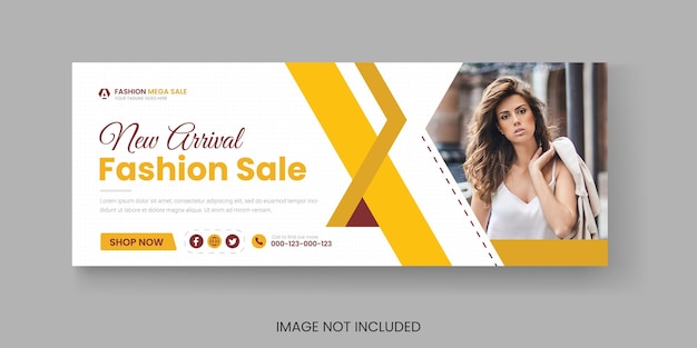 Fashion sale social media facebook cover template