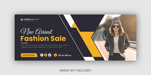 Fashion sale social media facebook cover template