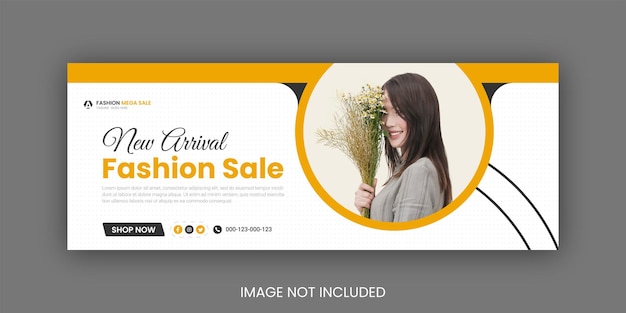 Vector fashion sale social media facebook cover template