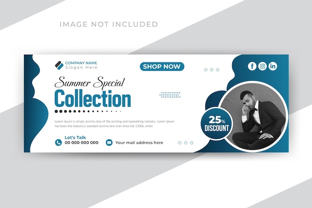 fashion sale social media facebook cover or web banner template