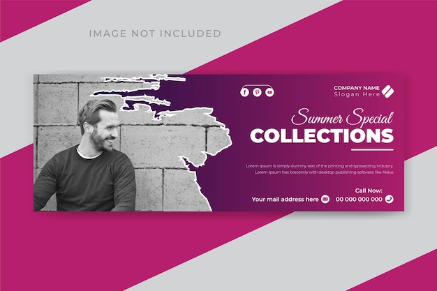 Fashion sale social media facebook cover or web banner template