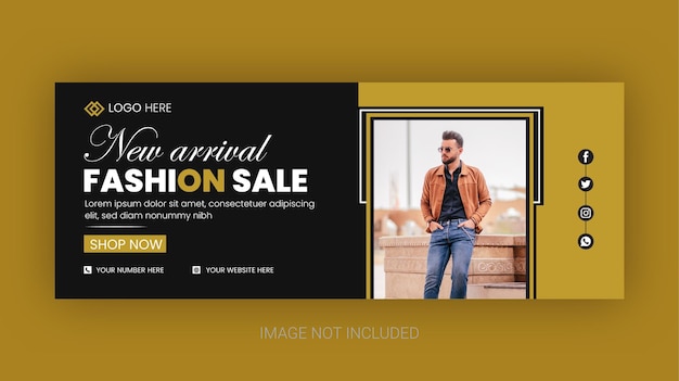 fashion sale social media facebook cover and web banner template