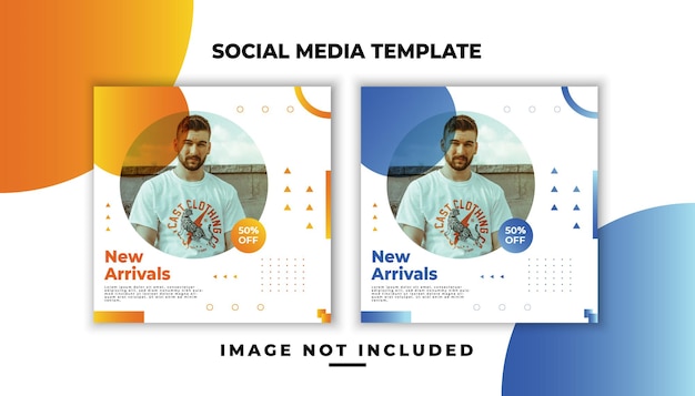 Vector fashion sale for social media feed template social media template