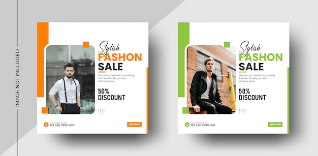 Fashion sale social media Instagram post banner