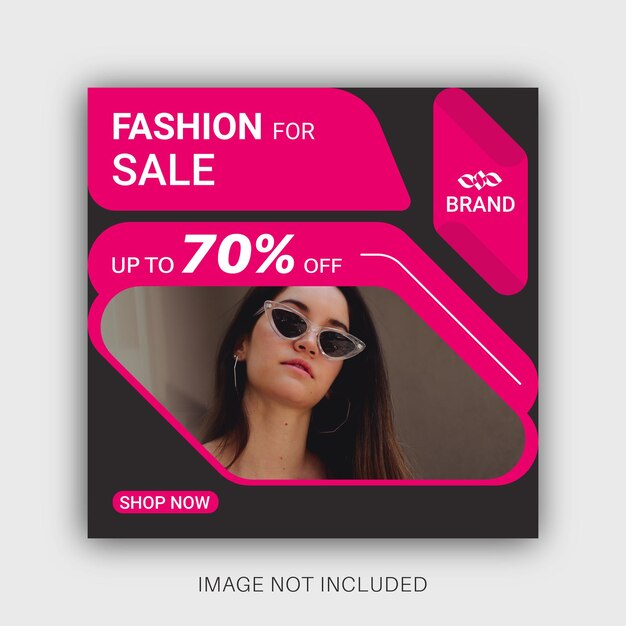 Fashion sale social media or instagram post template