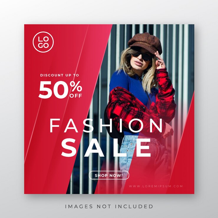 Vector fashion sale social media instagram post