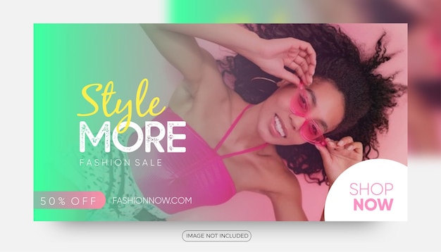 fashion sale social media marketing offer banner template