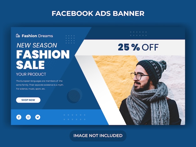 Fashion sale social media post banner or square flyer template