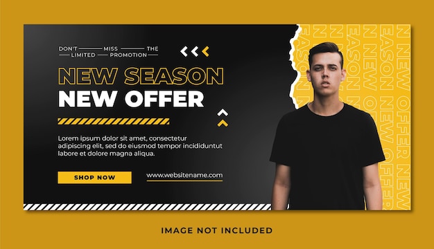 Vector fashion sale social media post banner template