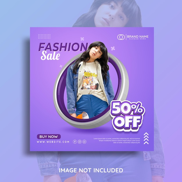 Fashion sale social media post banner