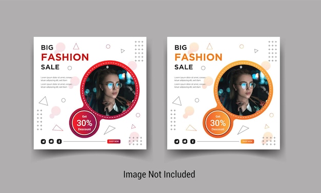 Fashion sale social media post banner