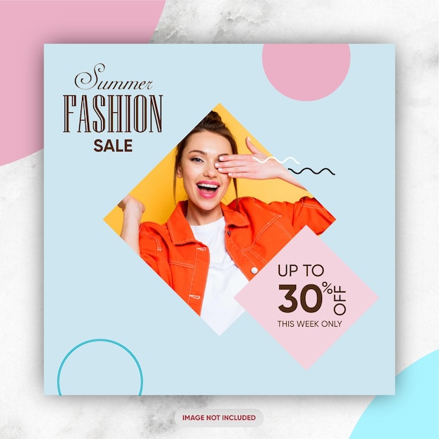 Fashion sale social media post banner