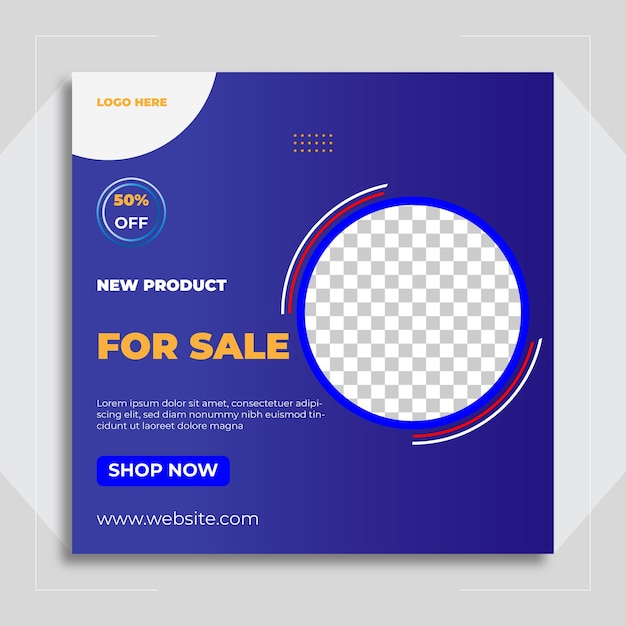 Vector fashion sale social media post design and promotional web banner template