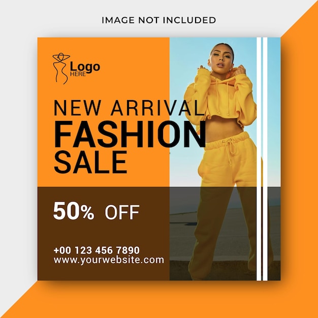 Fashion Sale social media post design template